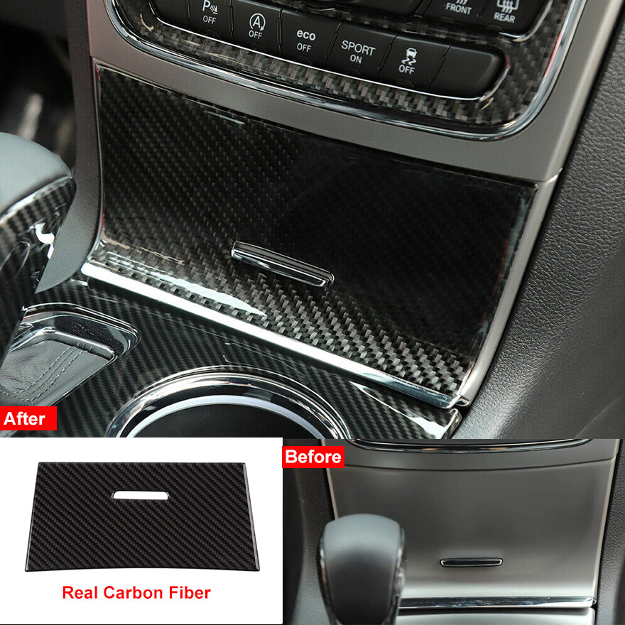 Carbon Center Gear Shift drawer Storage Panel Cover for Grand Cherokee 2014-2020