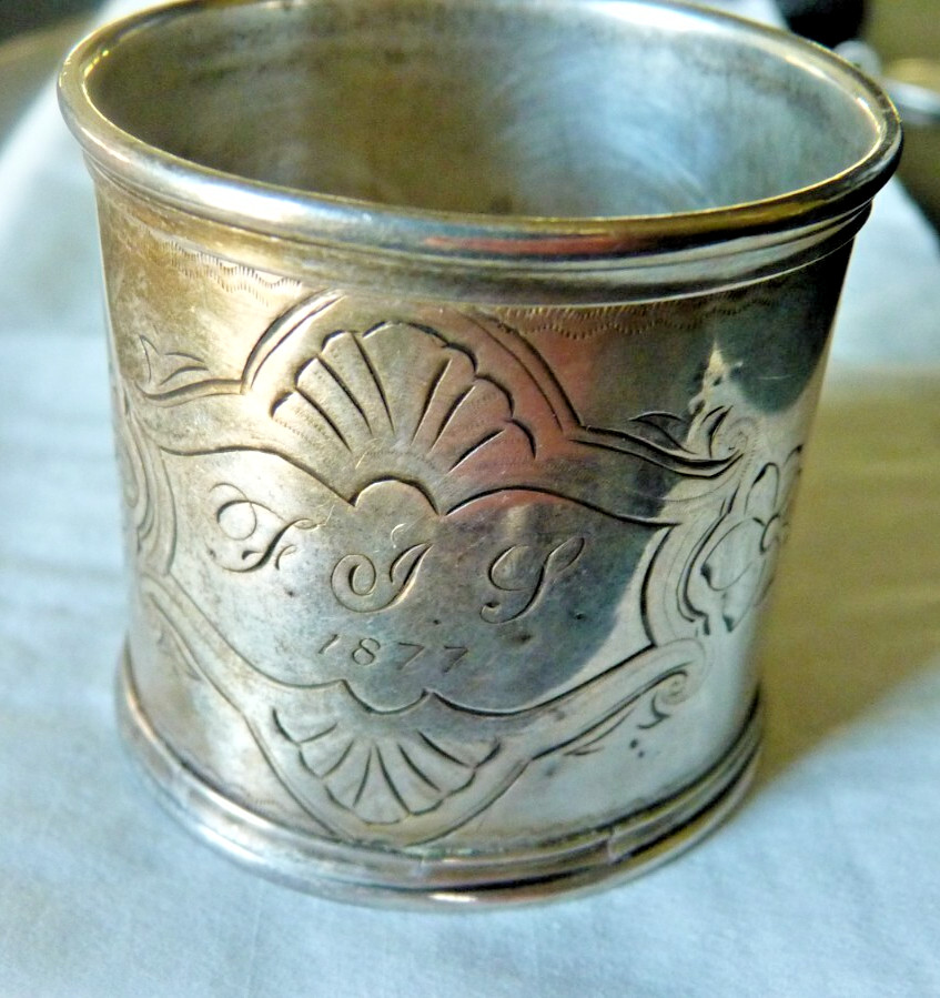 Antique Silver Napkin Ring Dated 1877