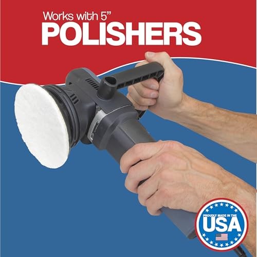 5" Non-Scratch Polishing Pad Hook & Loop Non-Woven Discs, Non 5" Round White-