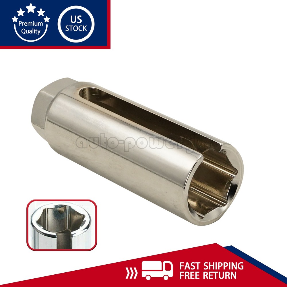 7/8'' 22mm O2 Oxygen Sensor Socket Removal Tool Side Wire Cutout 1/2" Drive US