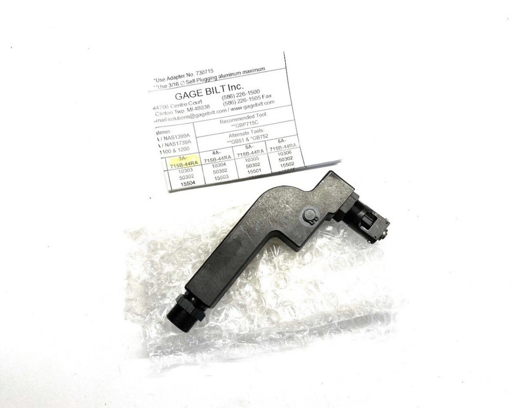 ***NEW*** Gage Bilt 3A-715B-44RA 90 Degree 3/32” Pulling Head