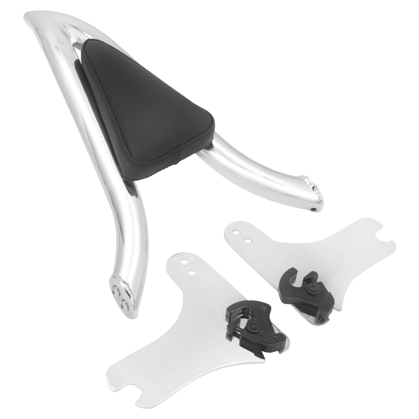 Chrome Detachable Backrest Sissy Bar For Harley Touring Road Electra Glide 97-08