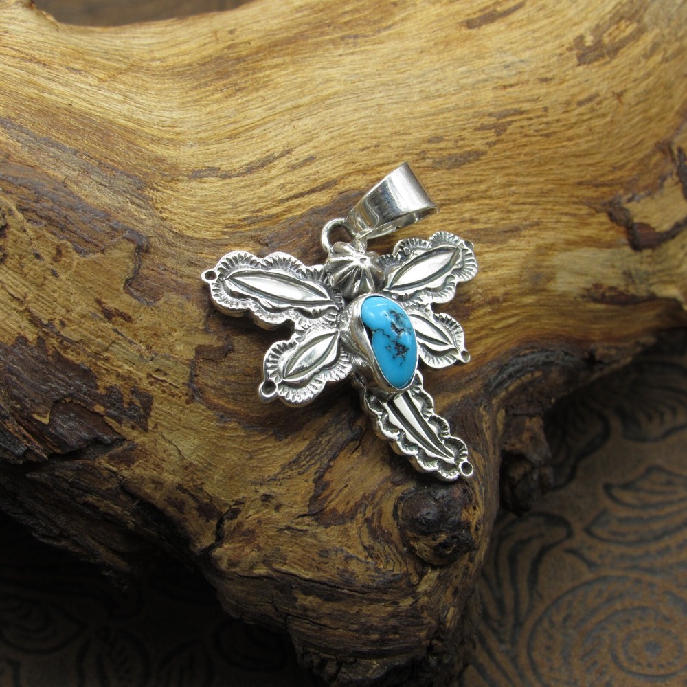 *Sterling Silver Turquoise Dragonfly Pendant