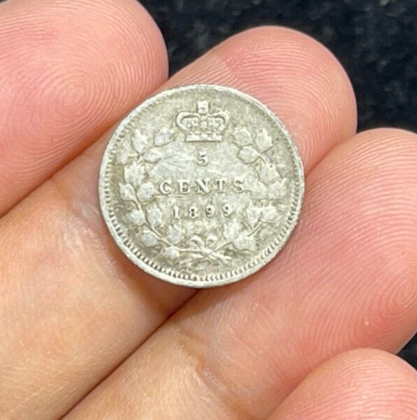 1899 Canada 5 Cent Silver Coin