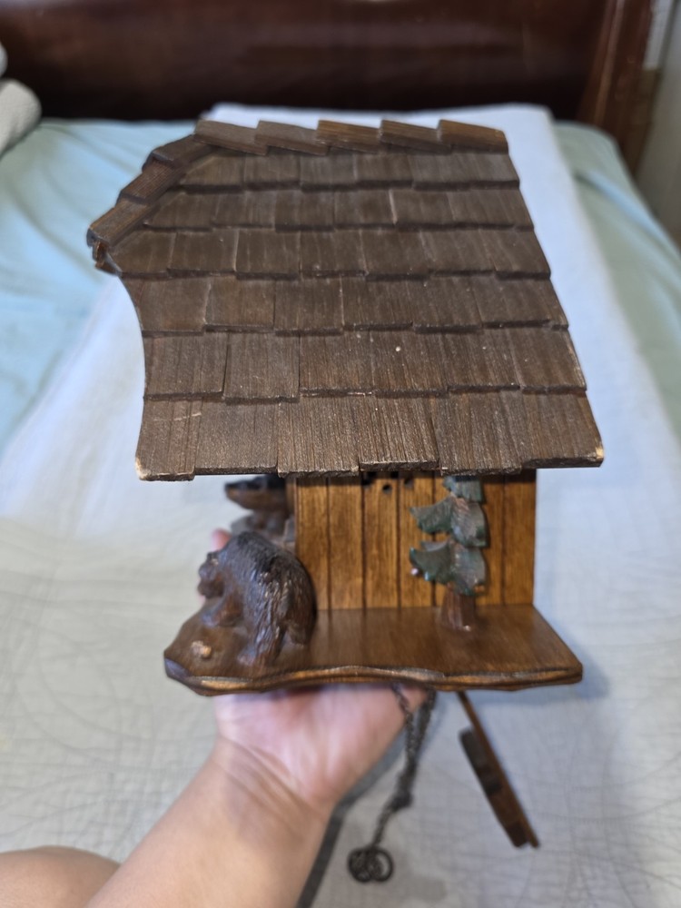 Vintage Germany Musical Cuckoo Clock Missing Backing & Weights