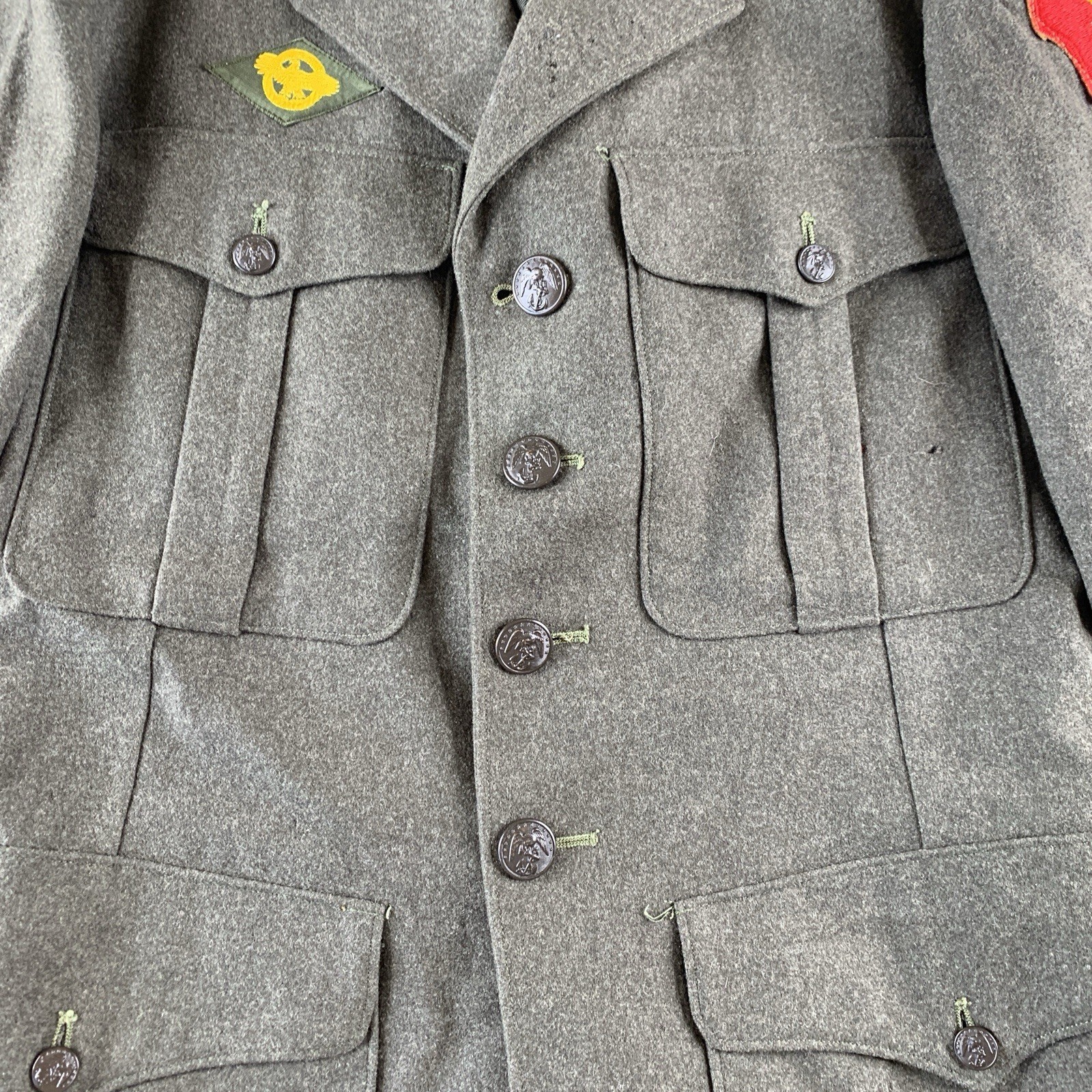 WWII US Marine Corps USMC Dress Jacket Corporal Eisenhower Ike 2nd Division 1944