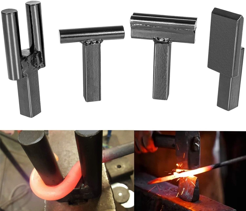 1" Blacksmith Forge Tool w/ Hot Cut,Creasing Stake,Turning Bending Scrolling Kit