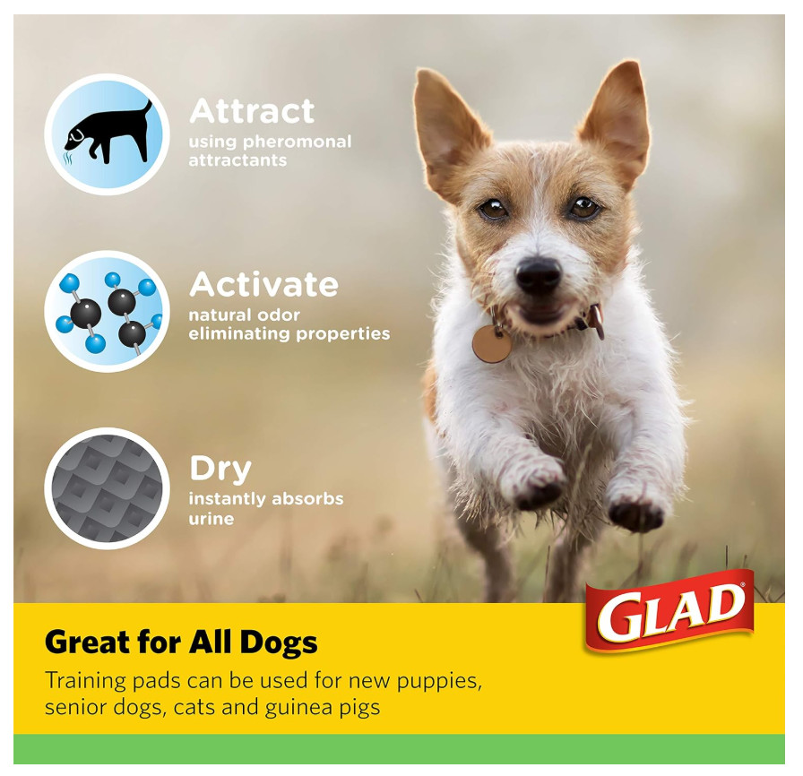 Glad for Pets Earth Friendly Training Pads, 85 - 22x22 in Puppy Pads