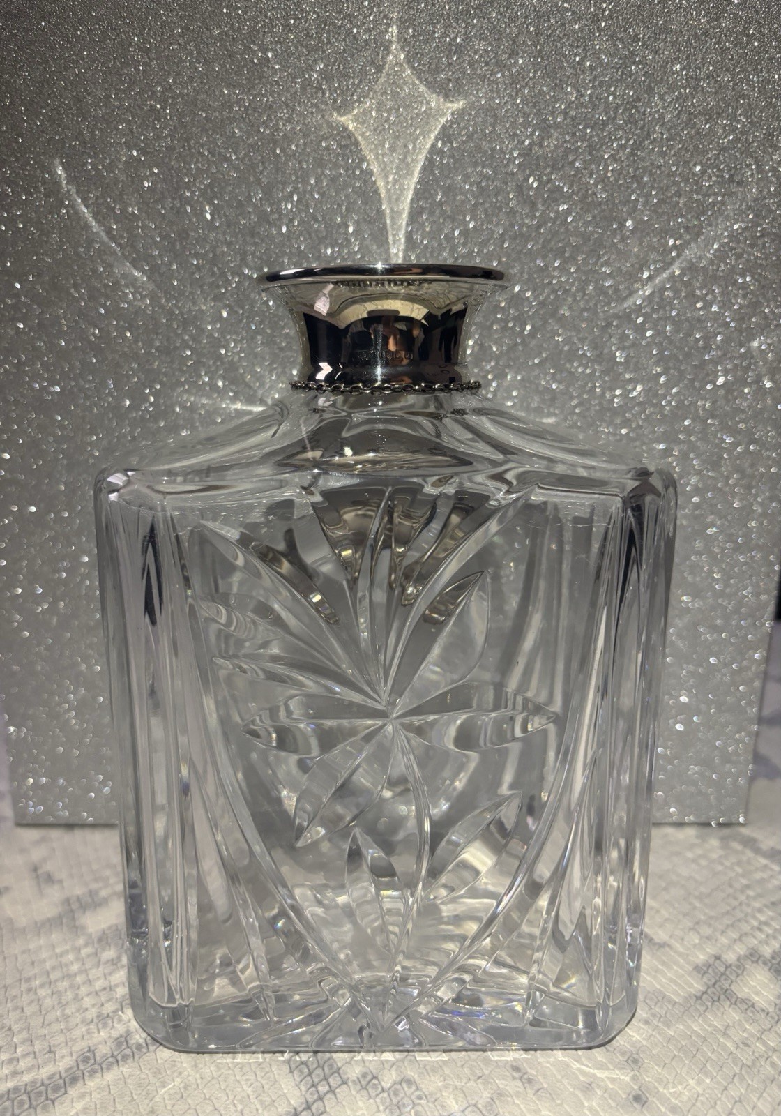 R&D, Sterling And Crystal Decanter By Robert’s&Dore From The Mid 20th Century ￼
