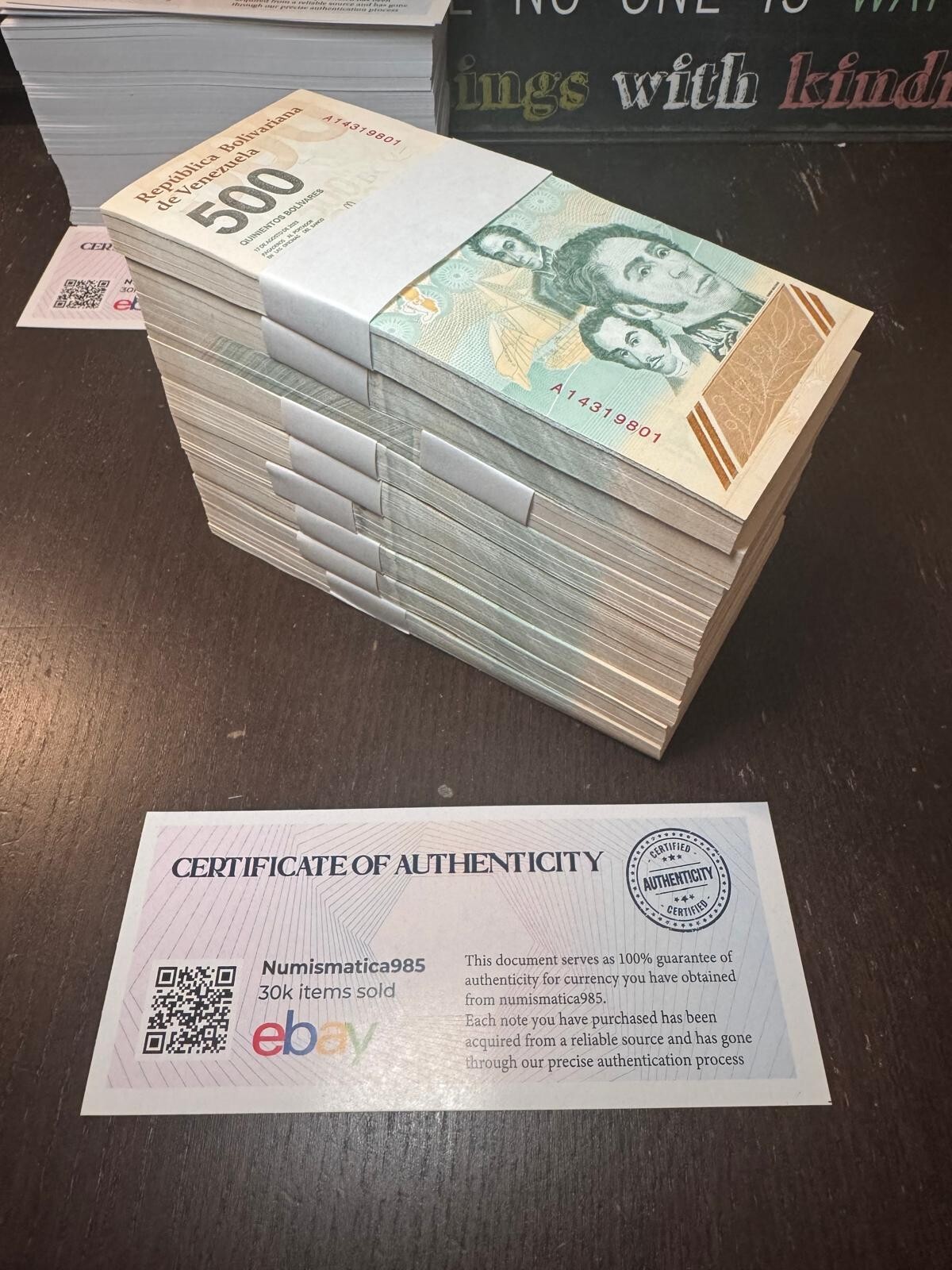 VENEZUELA 500 DIGITALES 2023 UNC x1 – NEW 500 Million Bolívares – COA h.