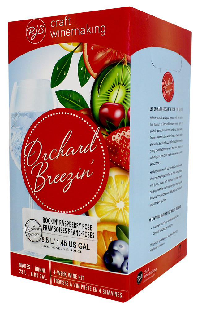 Orchard Breezin' Rockin Raspberry Rose Wine Kit