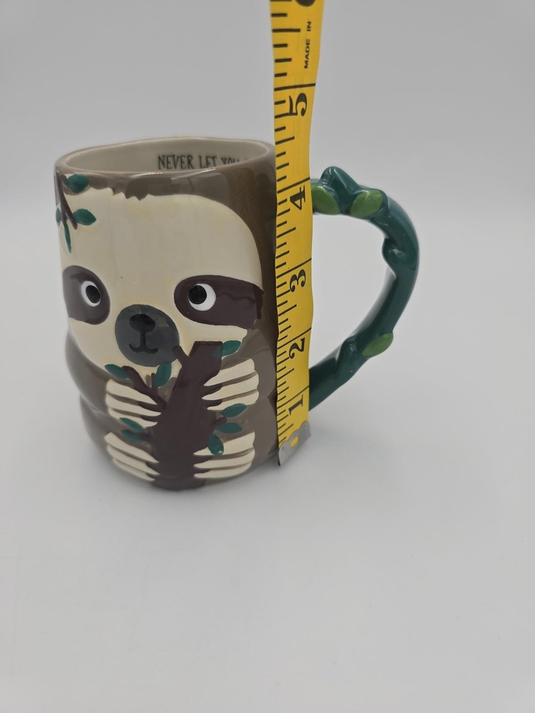 TAG 3D Sloth Ceramic Mug with Tree Handle - Never Let You Go