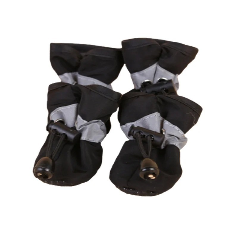 4PCS Waterproof Dog Shoes Anti-Slip Pet Rain Boots for Small Dogs Cats