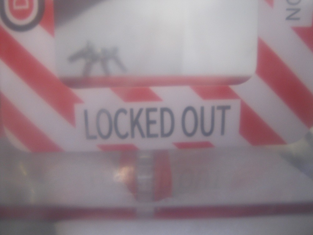 Control Panel Lockout,5-1/4" H,4" W