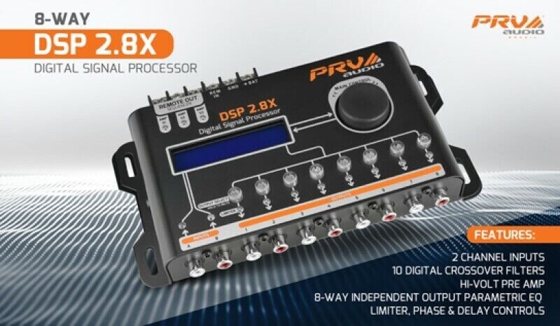 PRV Audio DSP 2.8X Crossover & EQ 8 Channel Full DSP Digital Signal Processor