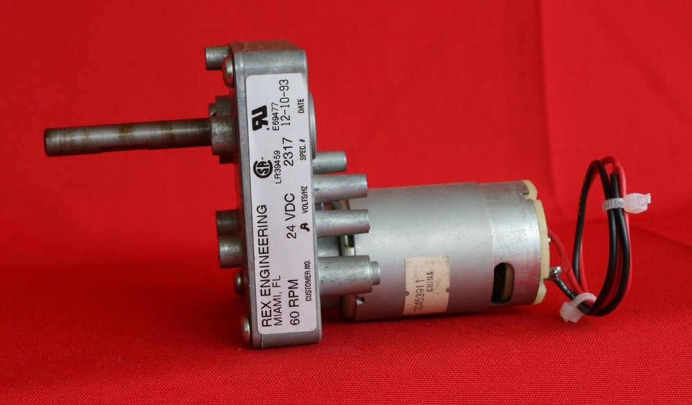 REX ENGINEERING MOTOR, 24VDC, SPEC. # 2317