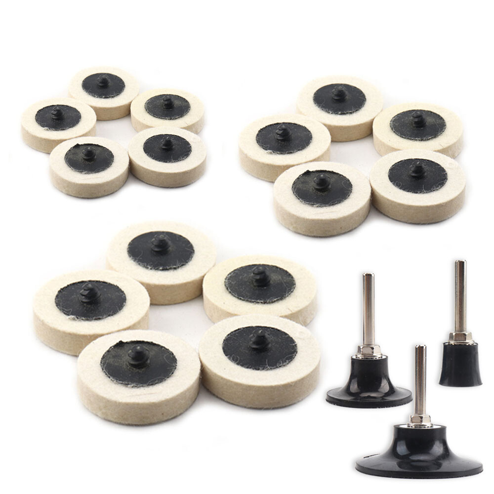1"2"3" Wool Felt Polishing Wheel Disc Die Grinder Sanding Pads R Type Roll Lock