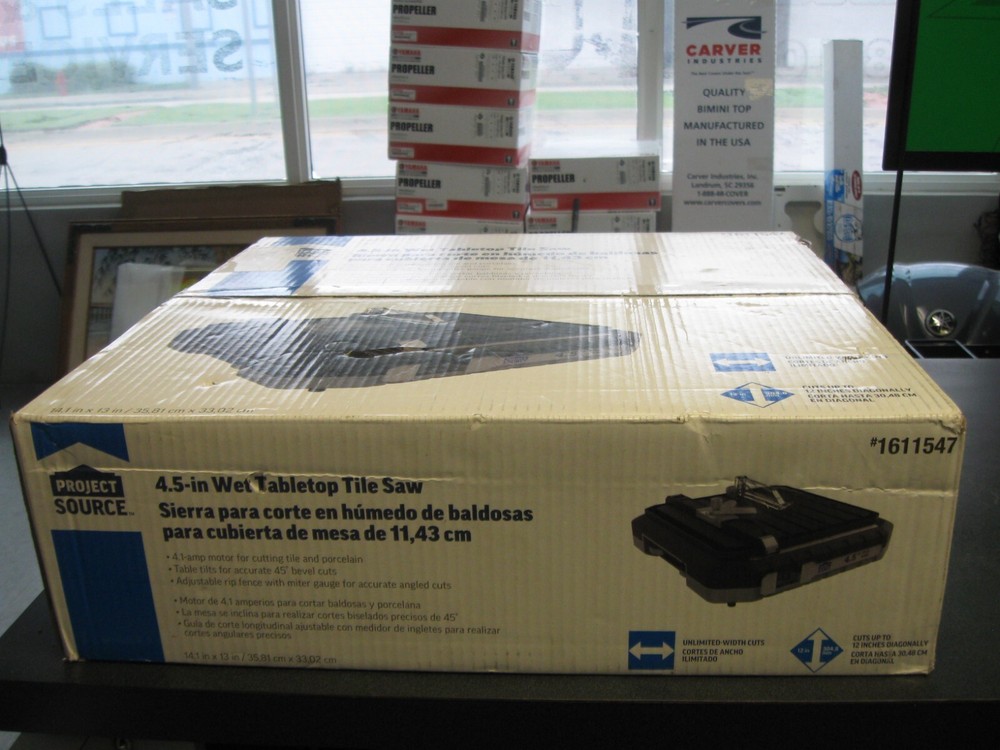 PROJECT SOURCE 4.5-IN WET TABLETOP TILE SAW 1611547