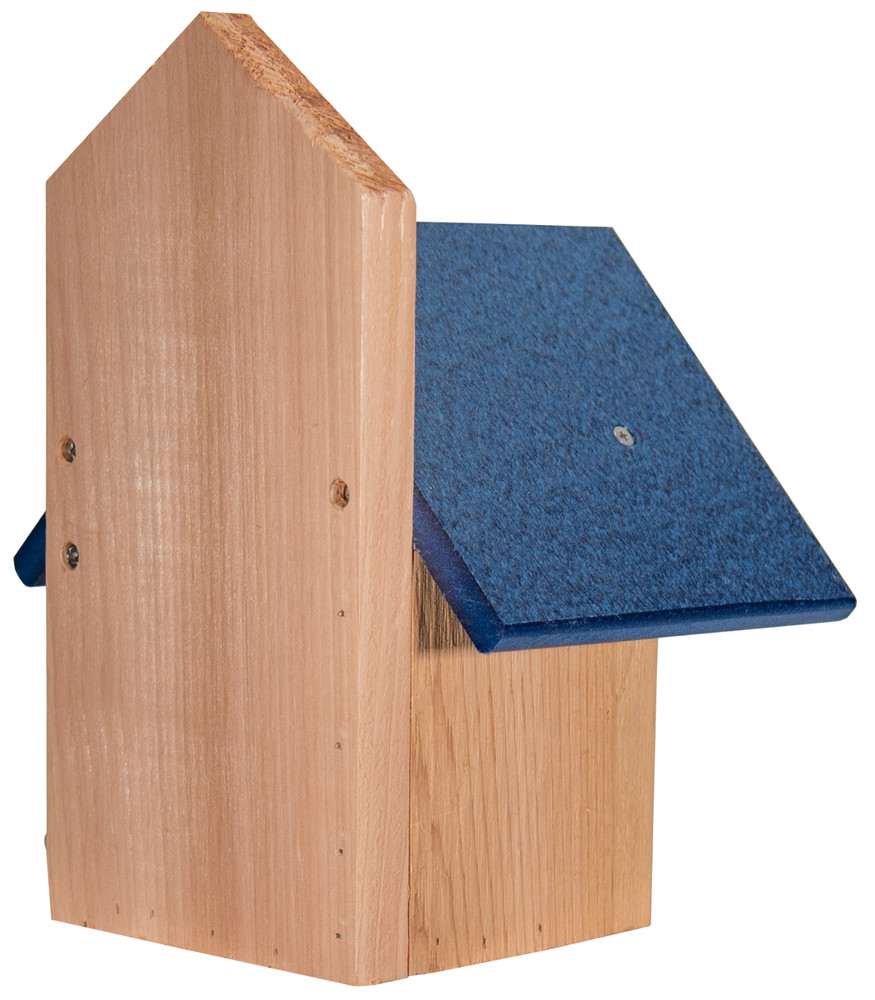 (Blue) Post Mount Wren House