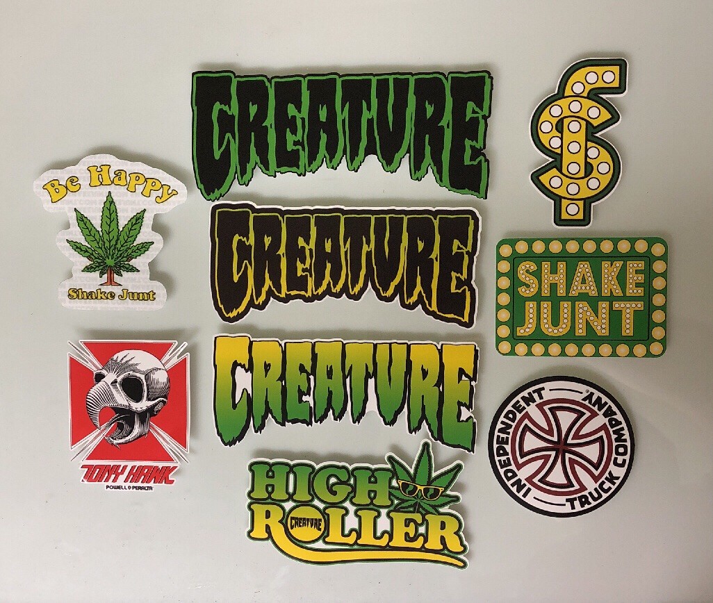Skate Sticker Pack - Powell Peralta Santa Cruz Skateboards Thrasher Magazine