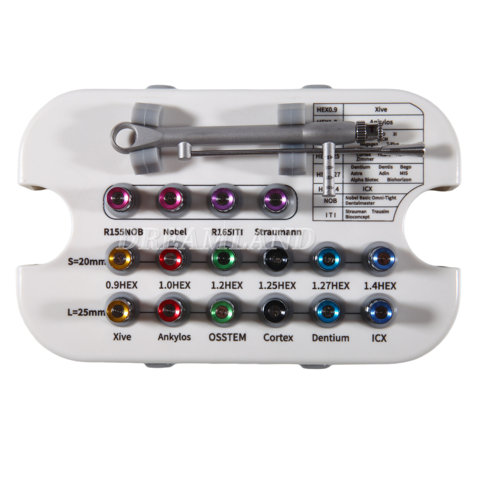 Dental Universal Implant Prosthetic Kit Torque Wrench Screw Drivers Remover USA