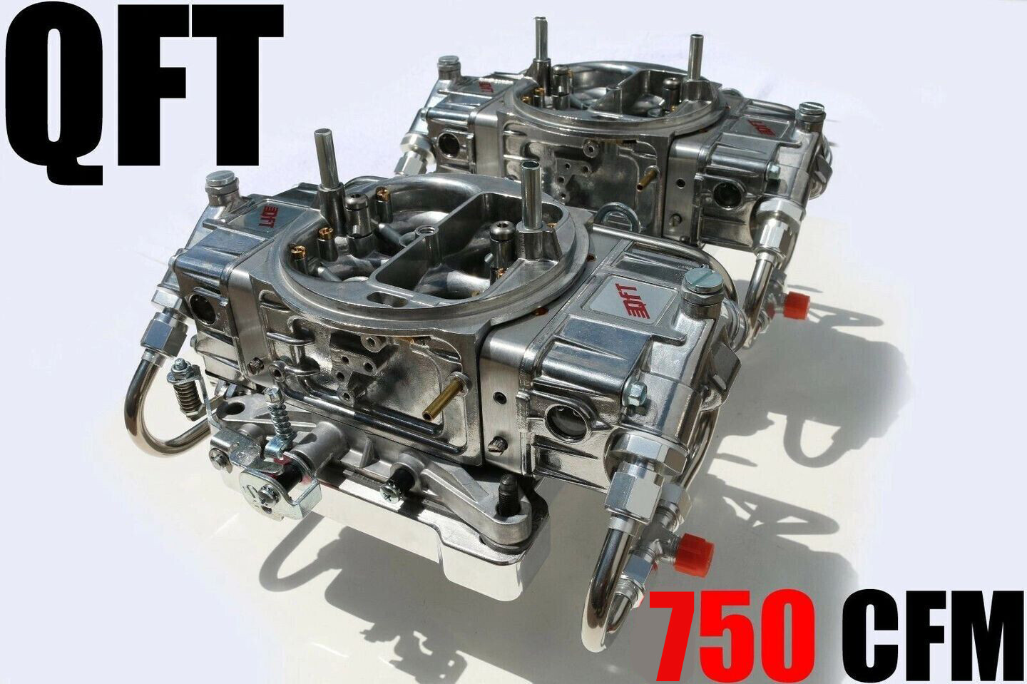 QUICK FUEL Q-750-2 TUNNEL RAM GAS 4150 FLANGE CARBS WITH FUEL LINES