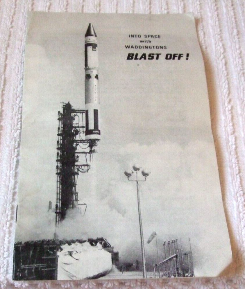 WADDINGTONS VINTAGE BLAST OFF! BOARD GAME - (INSTRUCTIONS BOOKLET) ONLY - USED