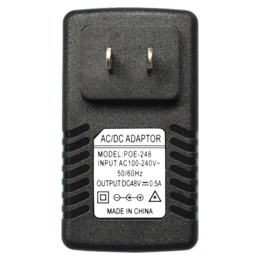 48V 0.5A 24W PoE Injector Power Over Ethernet Adapter 802.3af IP Phone WLAN AP