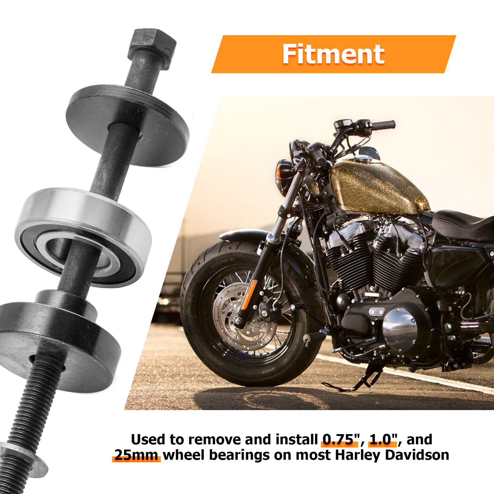 For Harley Davidson Motorcycle Wheel Bearing Remover Installer Puller Tool Kit