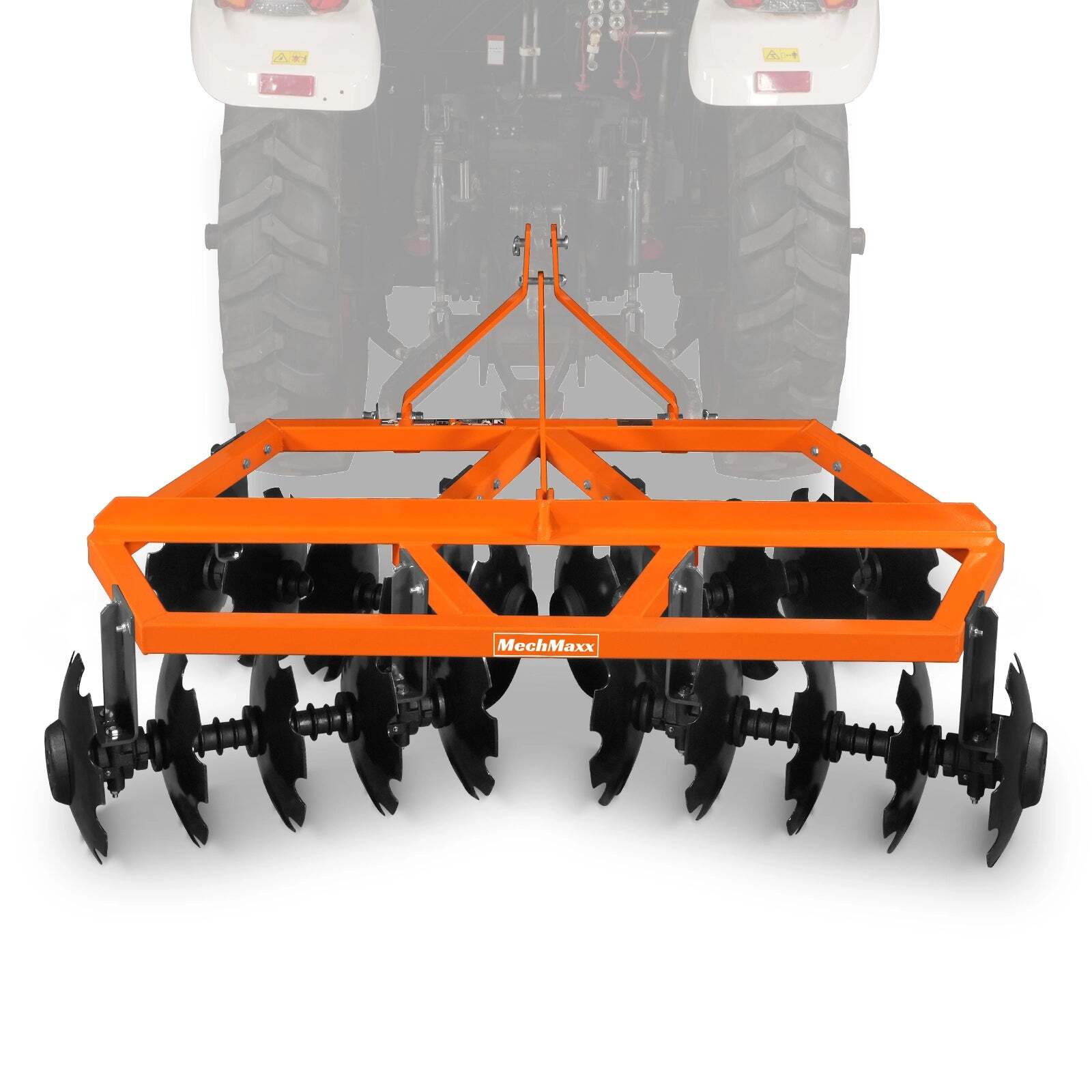 MechMaxx 3 Point Hitch 72" Notched Disc Harrow Plow Tractor Attachments, DH72