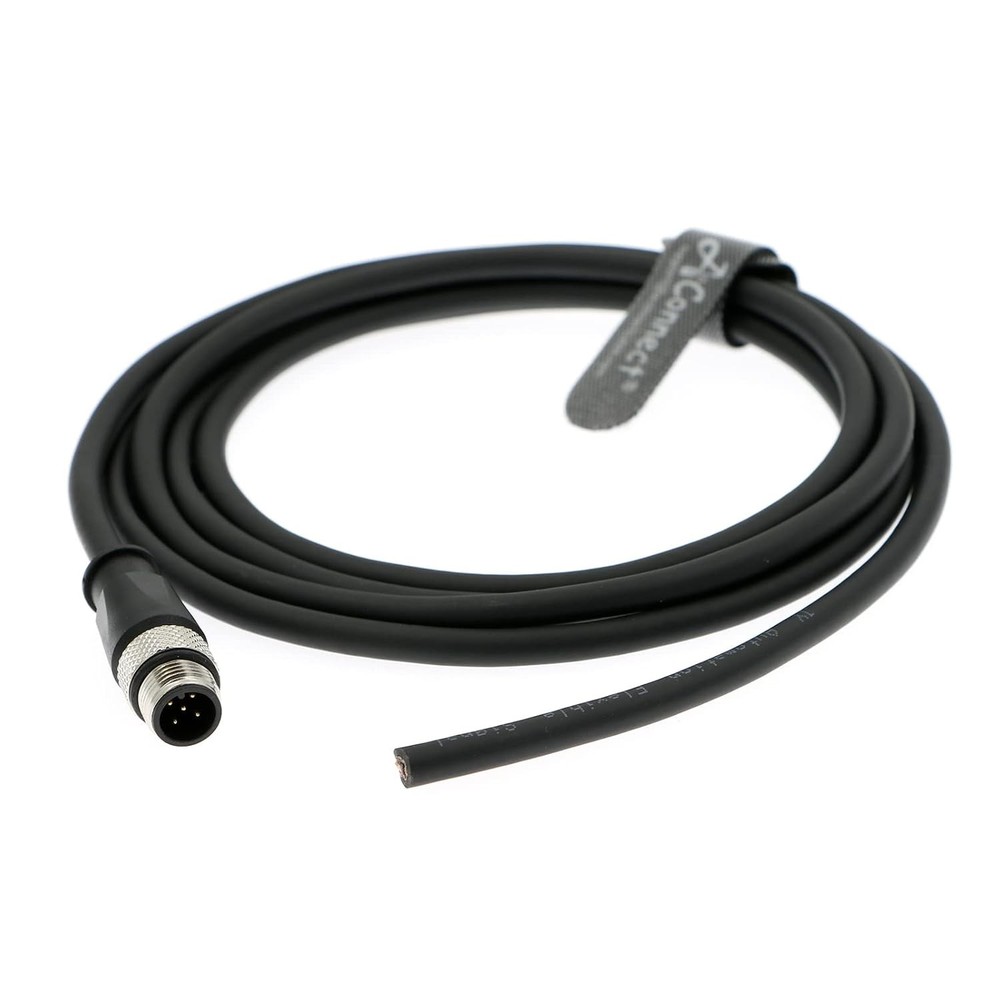 M12 A-Code 5 Pin Male Aviation Socket Electrical Cable for Industrial Camera