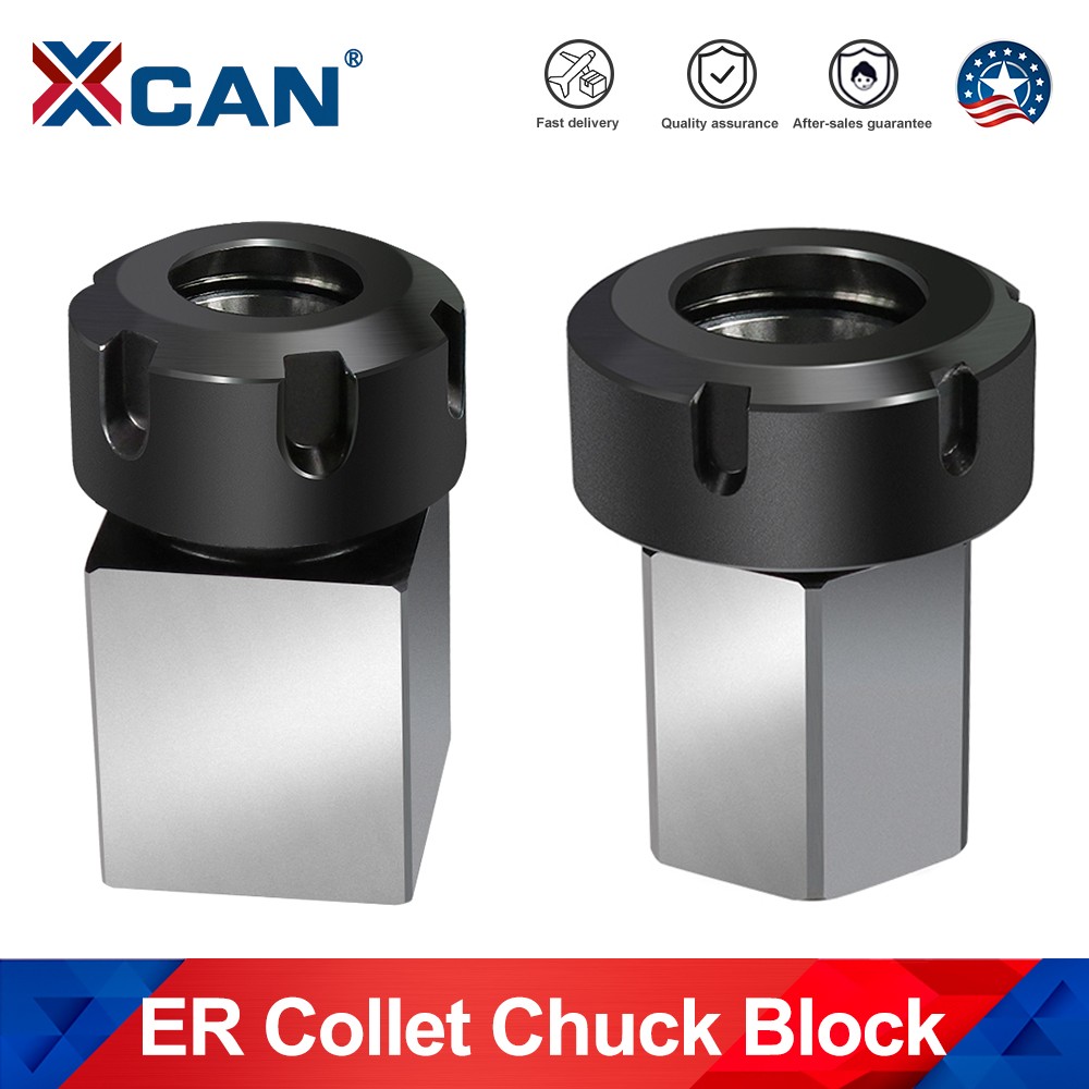 Square Hex Collet Block ER-25 ER-32 ER-40 Chuck Holder for CNC Lathe Engraving