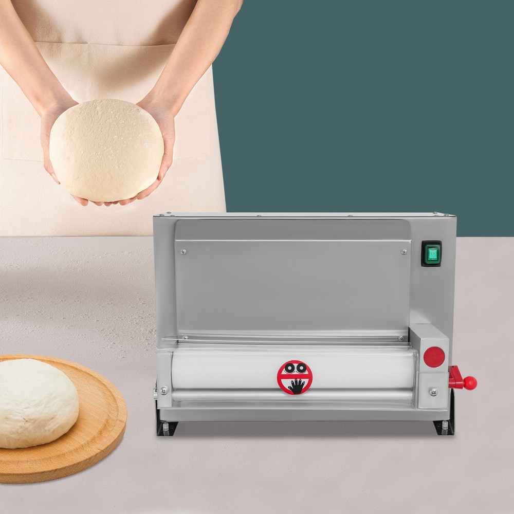 110V Automatic Pizza Dough Roller Sheeter Pastry Press Making Machine 3-12 in