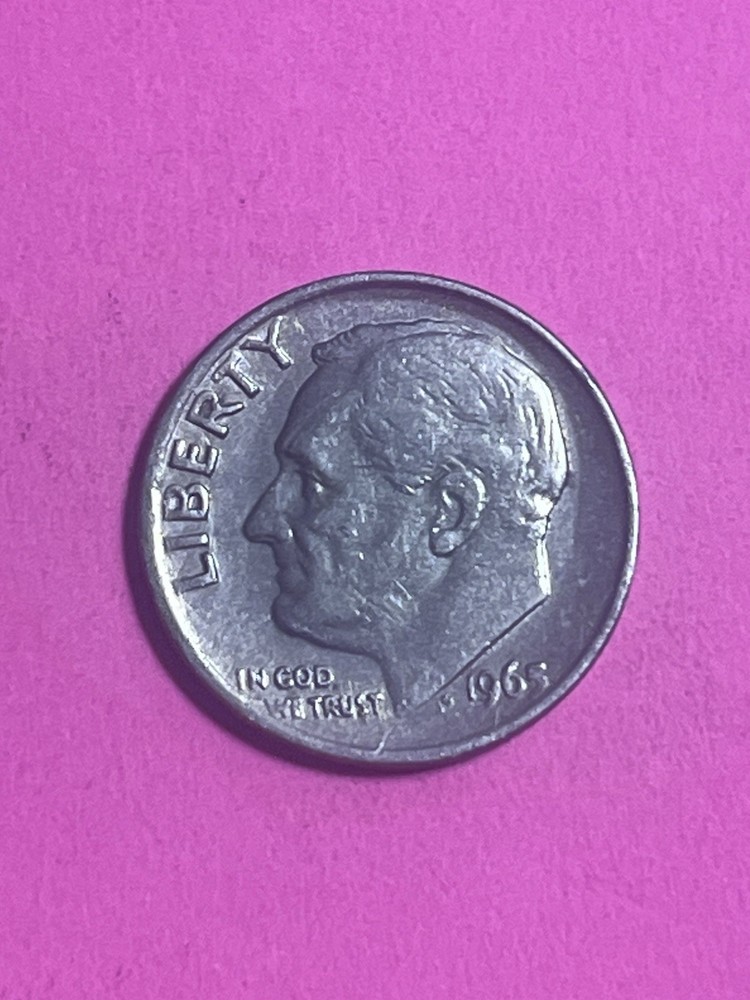 1965 No Mint Mark Roosevelt Dime TRIPLE Strike Multiple Errors