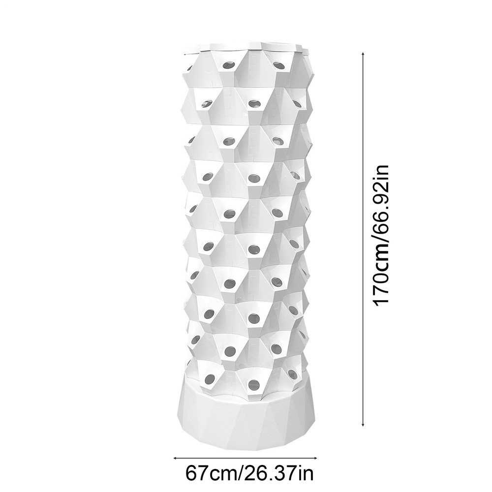 80 Pots Vertical Hydroponics Tower Systems Set Hydroponic Growing Kit 110V White