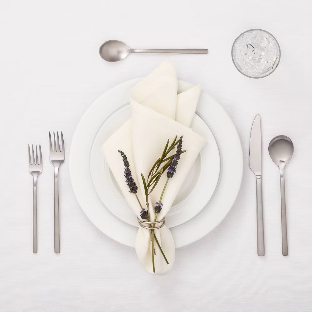 20pc Ashby Flatware Set Silver - Threshold