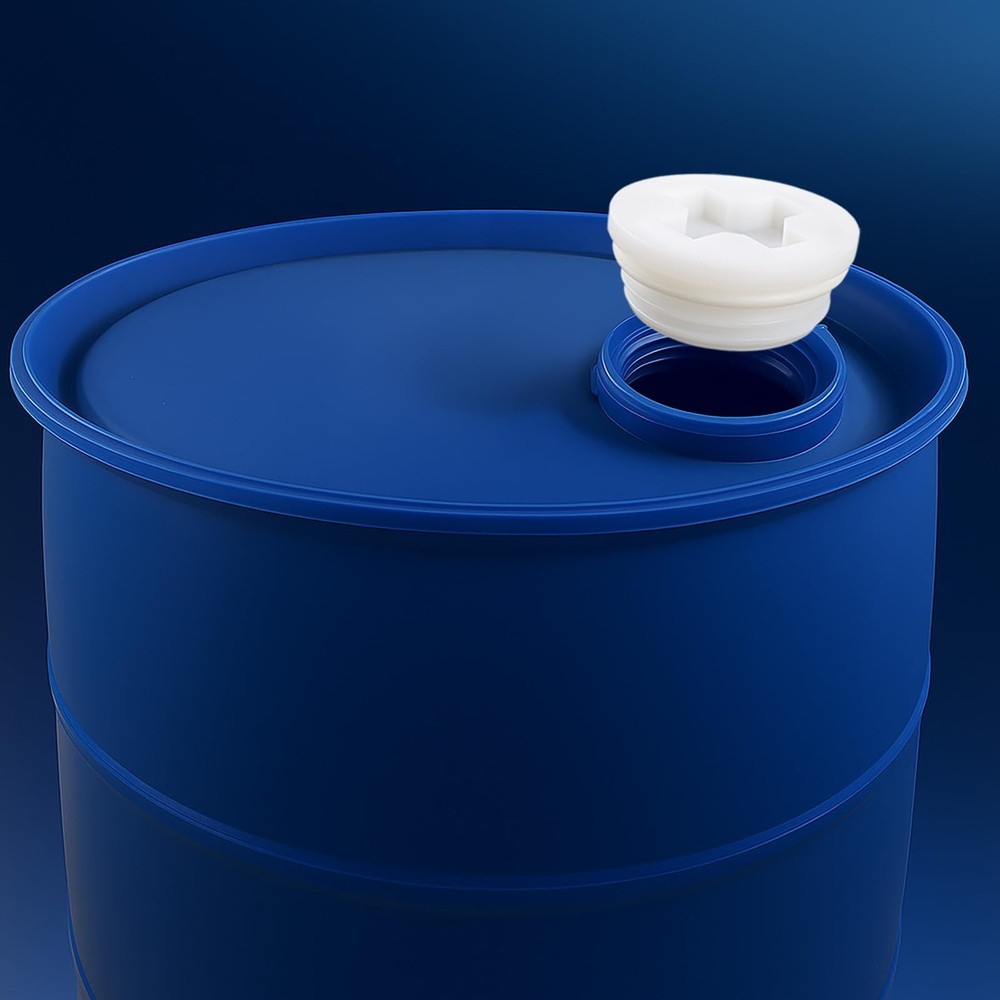 Bung Cap with 2" Thread Size, 2 Pack Poly Buttress Drum Bung, Course White