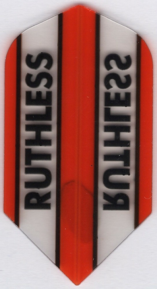 Orange/Clear RUTHLESS Slim Dart Flights: 3 per set
