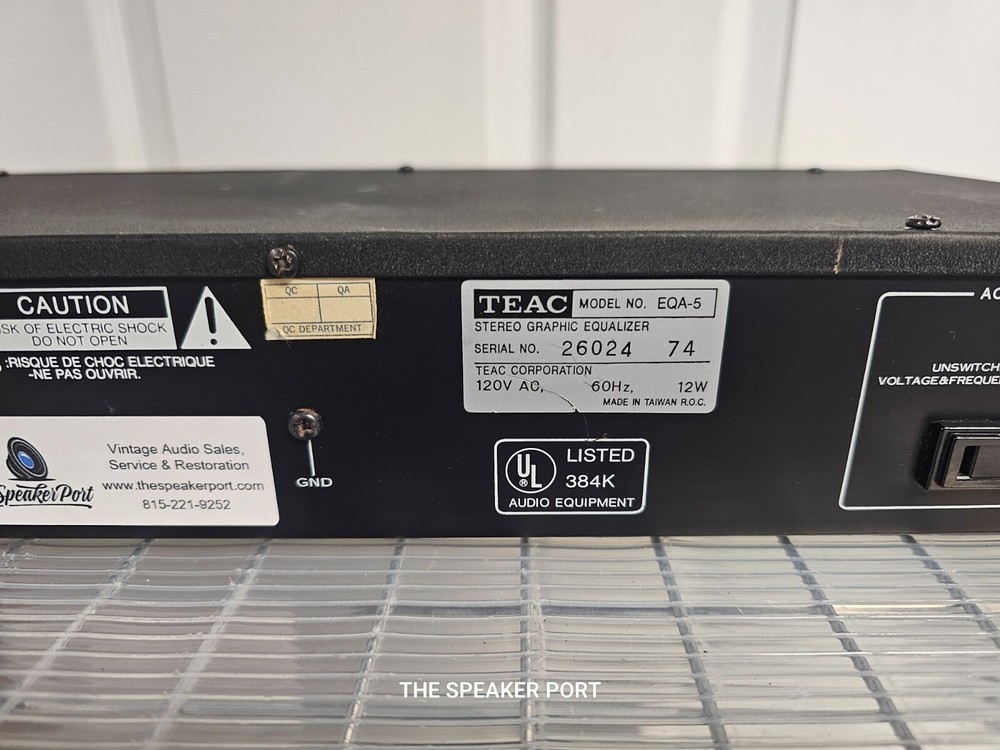 Teac EQA-5 Stereo Graphic Equalizer - CLEANED/TESTED/WORKS GREAT!