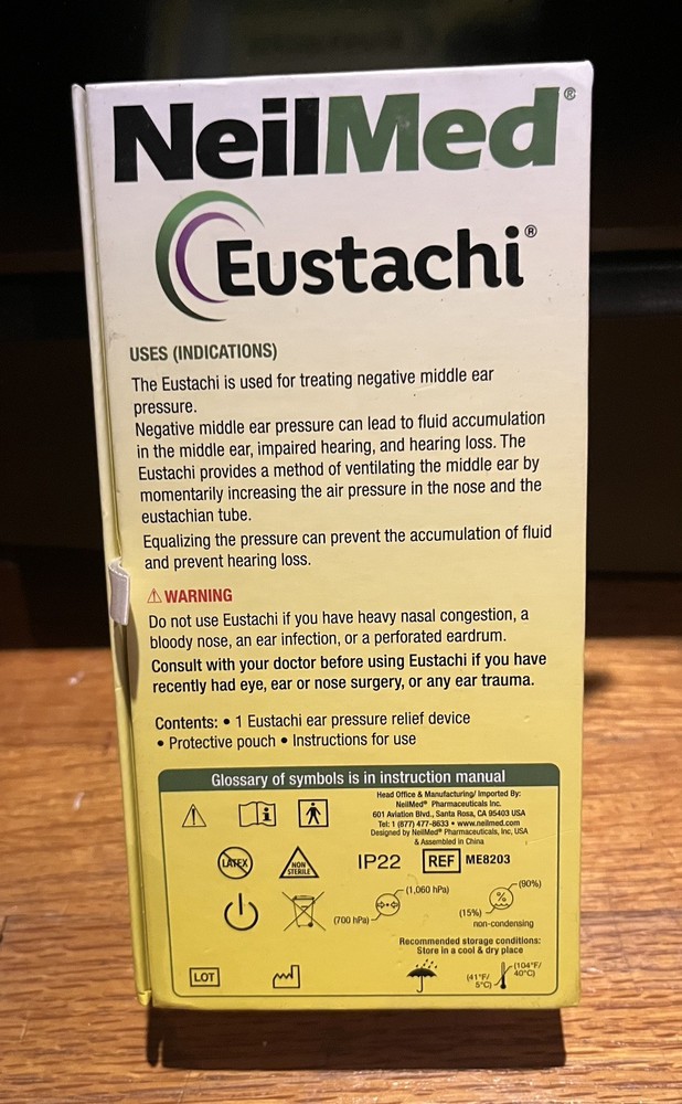 NeilMed Eustachi Safely Pop Blocked Ears - Treating Negative Middle Ear Pressure