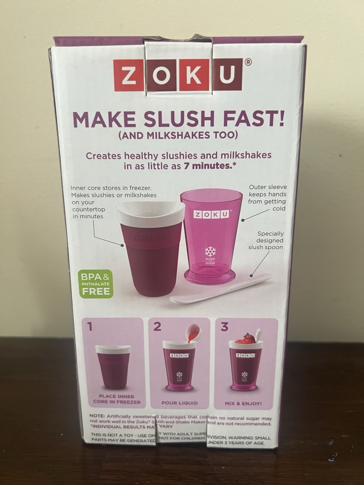 ZOKU Slush & Shake Maker Purple – New Factory Sealed – Makes Slushies Fast