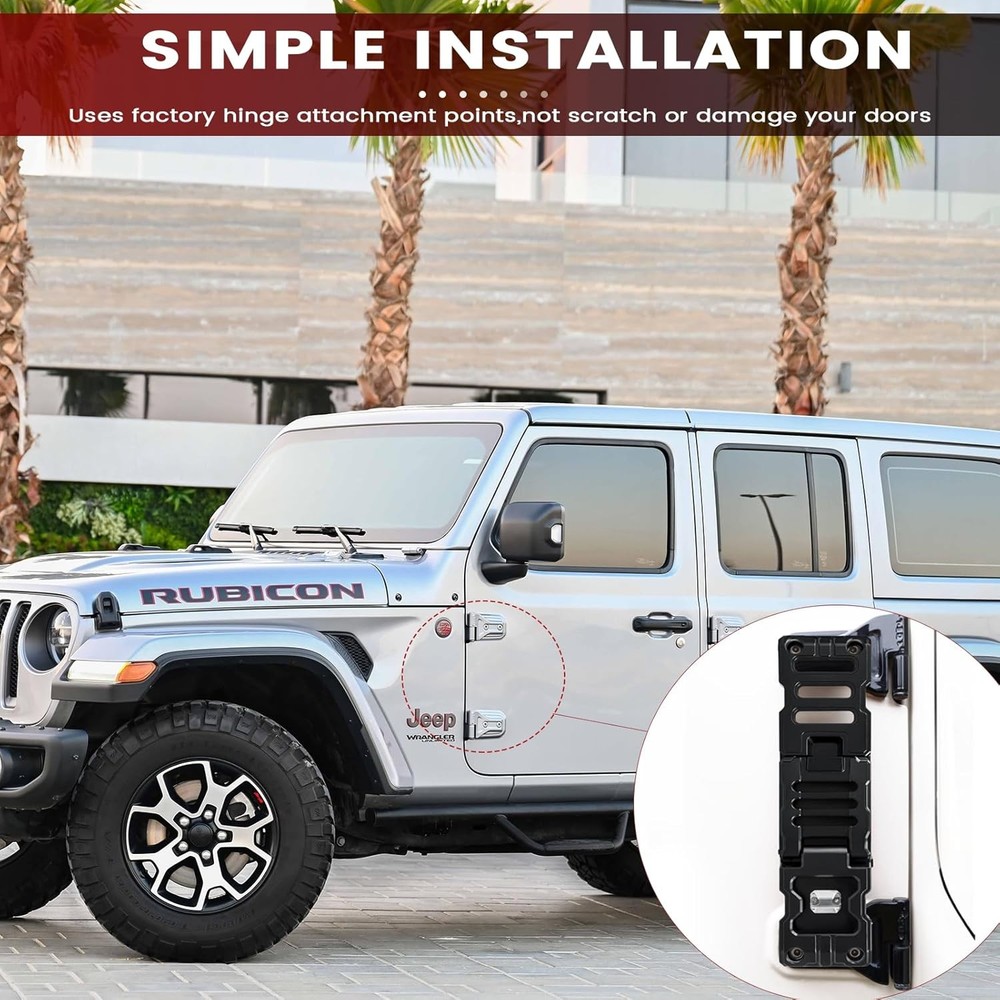 Side Door Hinge Foot Step - Folding Steps for hinge step, black