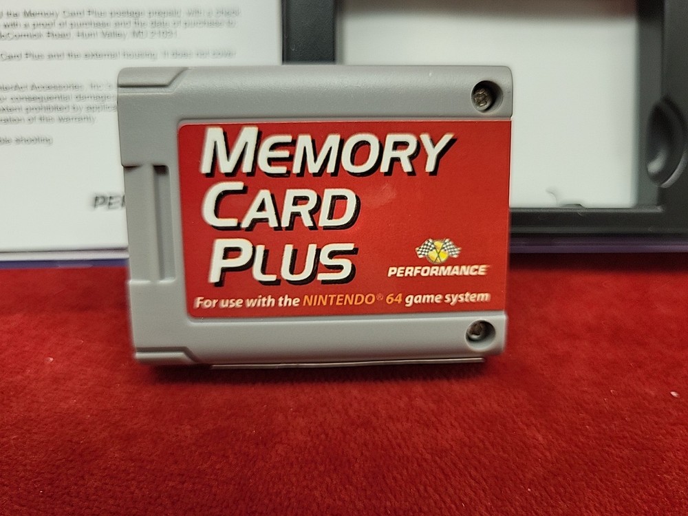 Nintendo 64 Memory Card Plus with Case - READ
