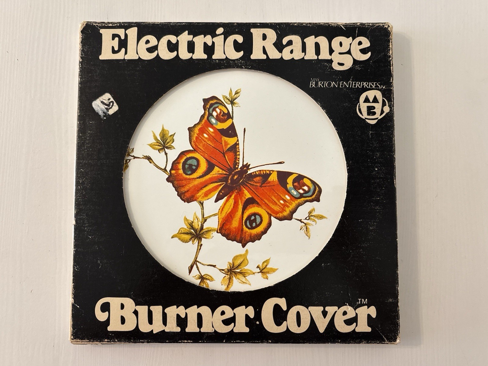 Vintage 1970’s Max Burton Butterfly Electric Range Stove Burner 8” Cover Enamel