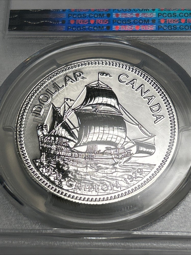1979 Canada $1 Griffon Silver Dollar PCGS SP69.