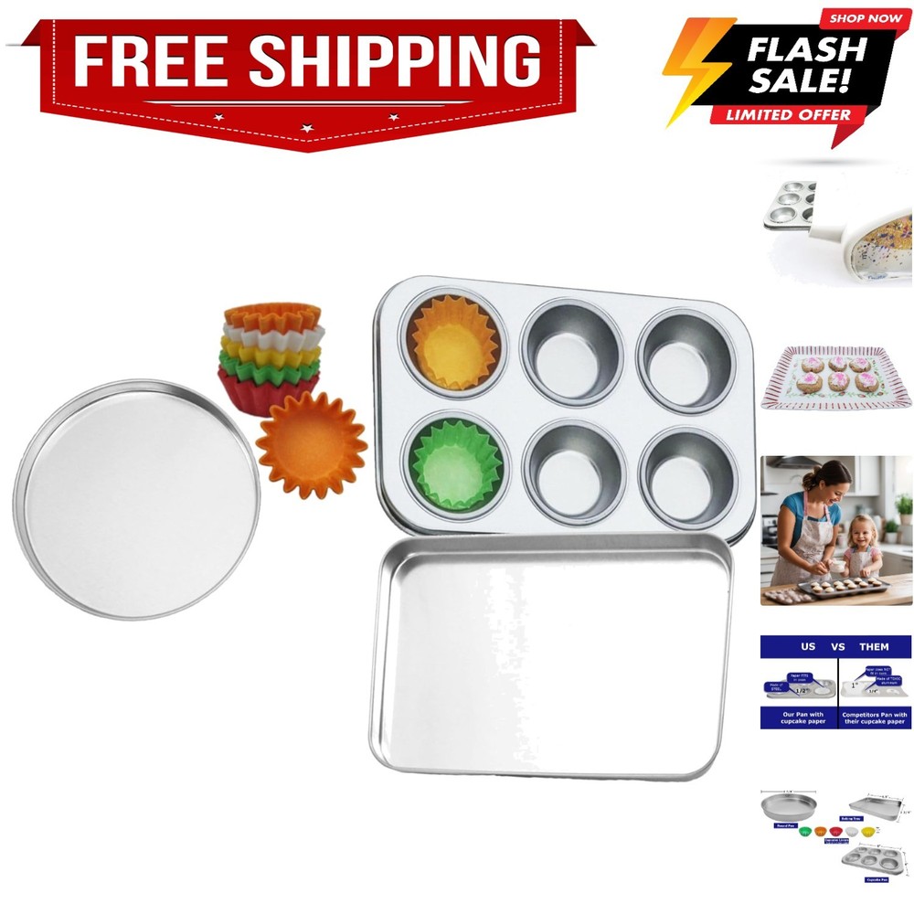 Pan Set Compatible with Easy Bake Ultimate Oven | Includes Cupcake Liners THA...
