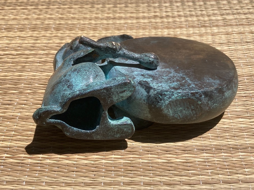 Bunny Vase drumming on a drum