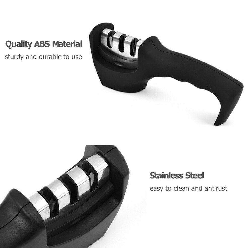 Knife Sharpener 3 Stage Professional Ceramic Tungsten Kitchen Sharpening Tool