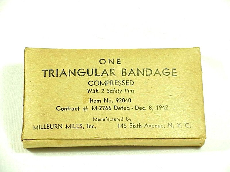 W.W. II - One Triangular Bandage COMPRESSED