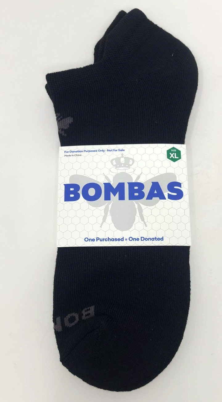 Bombas Black Socks Size XL Ankle 5 Pairs NEW
